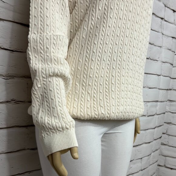 NWT Cotton Country Womens  Sweater Turtleneck X-Large Natural - Picture 3 of 9